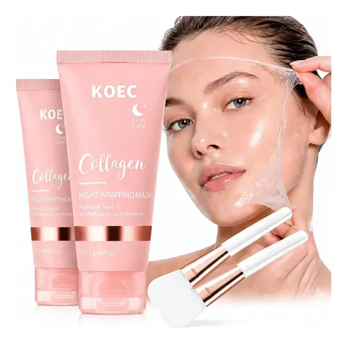 2x Mascarilla Facial Colágeno Velo Antiage Nocturna Peel Off