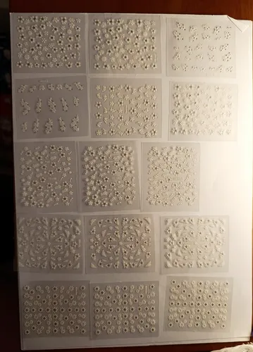 45 Stickers Blancos Y Azules Brillantes Para Deco De Uñas