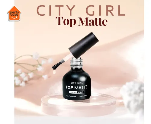 Esmalte Top Coat Efecto Matte Semipermanente City Girl 10ml
