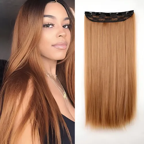 Extensión De Cabello Sintético Lacio 56cm Castaño Claro
