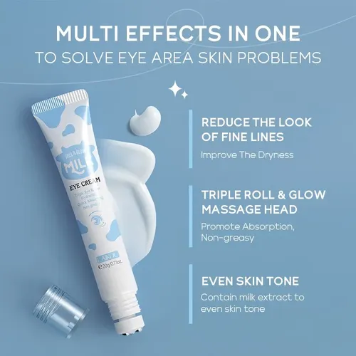 Crema Contorno De Ojos Laikou Milk Con Aplicador 20g Normal Día/noche