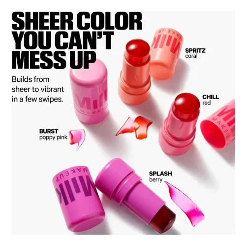 Rubor Milk Makeup Cooling Water Jelly Tint Lip Tono Del Maquillaje Burst – Poppy Pink