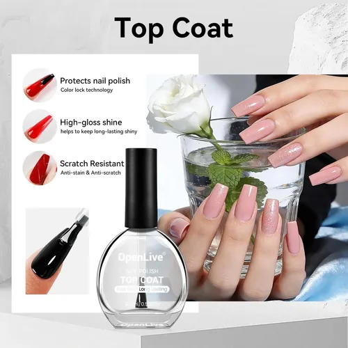Top Coat Transparente Openlive 2pcs 16.5 Ml