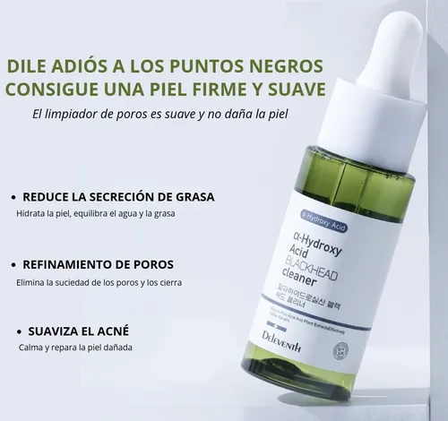 Serum Facial Coreano Limpiador Puntos Negros Deleventh 30ml