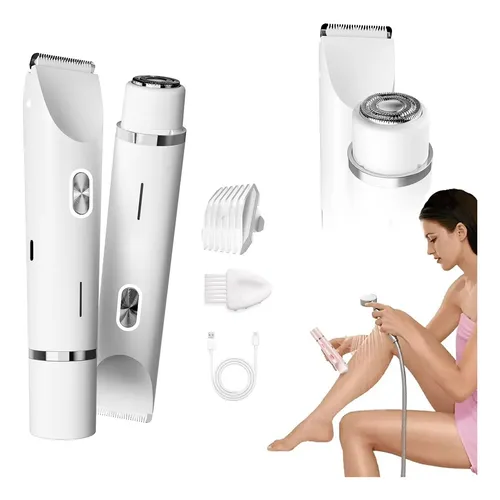 Rasuradora Eléctrica Depiladora 2 En 1 Recargable Blanco W.g