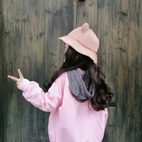 Peluca Larga Y Ondulada Para Niños Con Sombrero No Extraíble