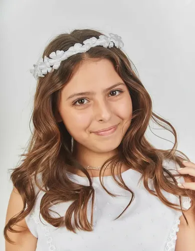 Corona Flores Niña Accesorios Cabello Comunion Cortejo Nena