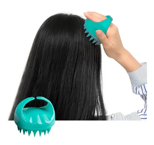 Cepillo Cuero Cabelludo Masajeador Crema Y Shampoo Cabello
