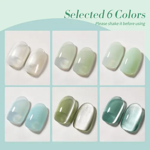 Gel Manicure Kit Born Pretty Jade Breeze 6 Colores