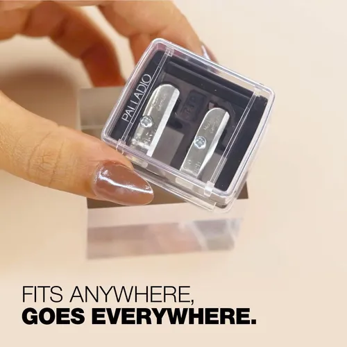 Sacapuntas Cosmético Palladio Doble Barril Acero Inoxidable