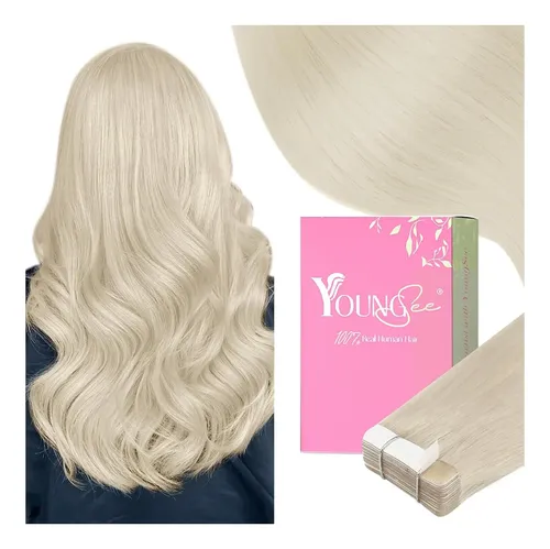 Extensiones De Pelo Con Cinta Youngsee 22 In Rubio Platino