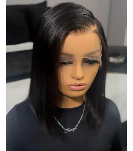 Peluca Hd Encaje Skinlike Bob Recto 10 Pulgadas Beeos