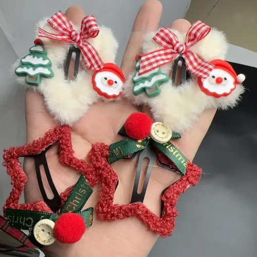//hair Clips In The Shape Of A Plush Star And//