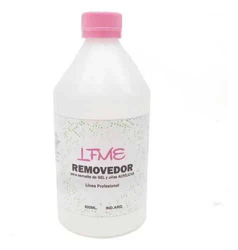Removedor Líquido Sin Acetona Lfme Para Esmalte Gel Y Uñas Acrílicas 500 mL