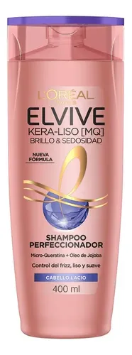 Shampoo Elvive Kera-liso Brillo Y Sedosidad 400 Ml