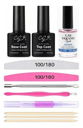 Kit Profesional X12 Piezas Para Preparación Completa Uñas