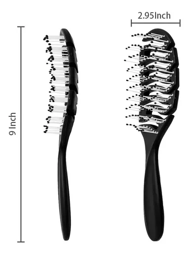 Cepillo Desenredante De Cabello Con Cerdas Suaves Y Diseño
