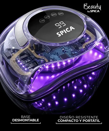 Cabina Led De Uñas 120w Spica S-240 Luz Uv Secador Mano Pies