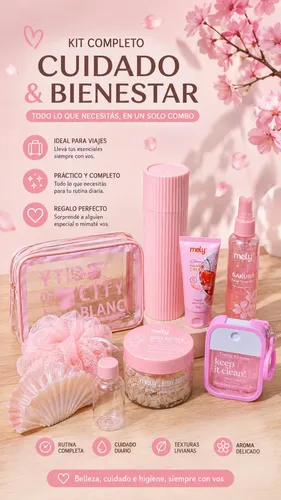 Kit X 9 Neceser Tonico Crema Esponja Gel Skincare Body Butte
