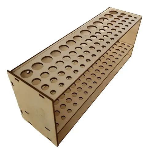 Soporte Para Pinceles De Madera Con 67 Agujeros, Soporte De