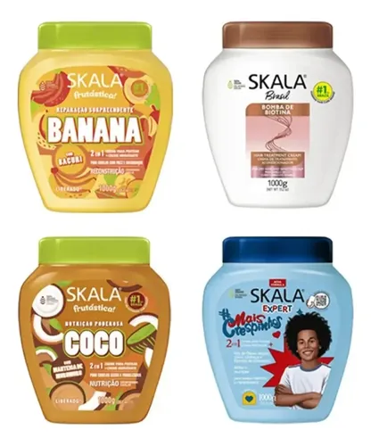 Kit X3 Skala Tratamiento Baño De Crema Capilar 1kg