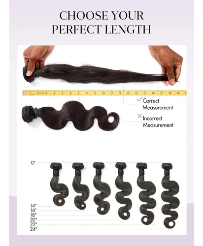 Cabello Humano Virgen Luvme 18 In Body Wave 1 Mechón 100%