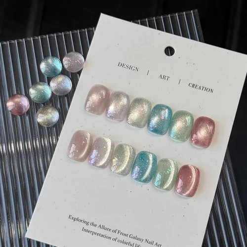 Set 6 Esmaltes Gel Con Imán Cat Eye Gaoy Frost Galaxy