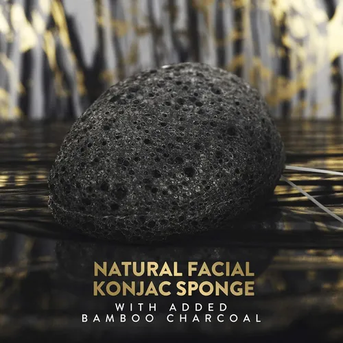 Esponja Facial Konjac Con Carbón De Bambú – By Milly