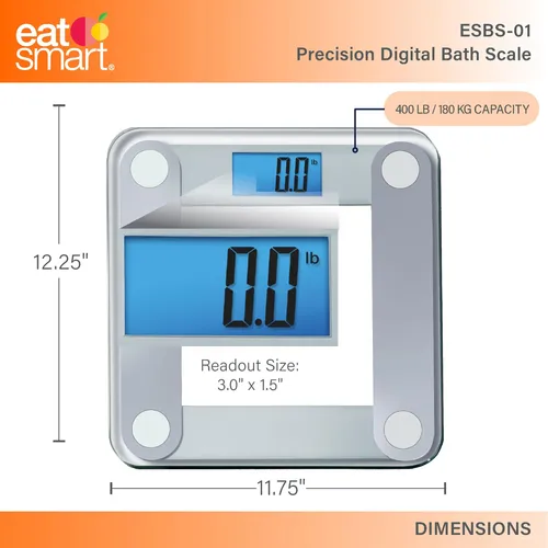 Báscula De Baño Eatsmart Eat Smart Digital Con Cinta Adhesiv