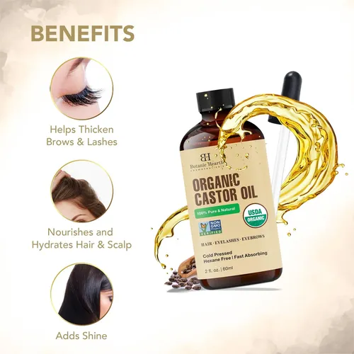 Aceite De Ricino Botanic Hearth 60ml Hidratación Capilar