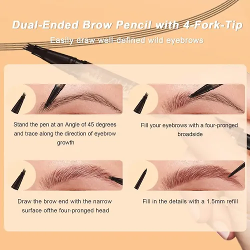 Lápiz Microblading Cejas Profesional Negro 3d