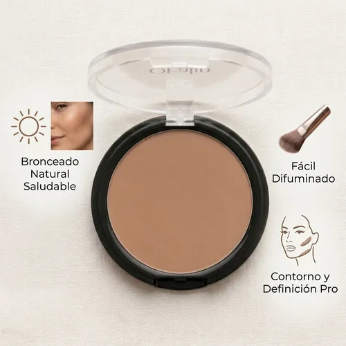 Set Maquillaje Bronzer Y Contorno De Rostro Define Y Esculpe