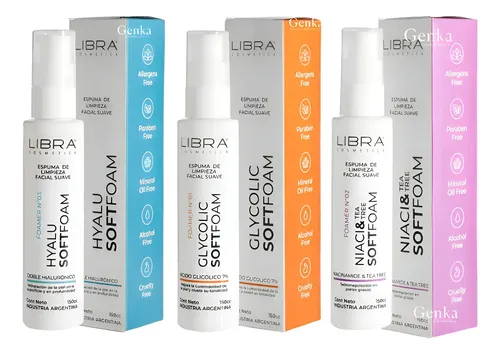 Espuma Facial Libra Niacinamida & Tea Tree 150cc X02 Acneica Día/noche