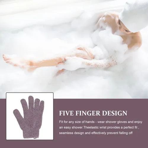 1 Par De Guantes Exfoliantes Corporales Cinco Dedos