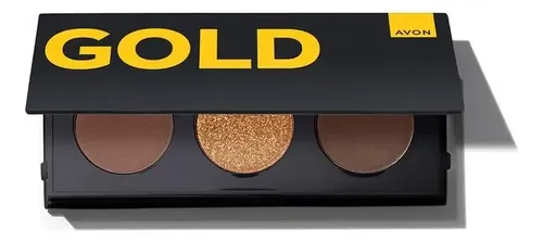 Avon Paleta De Sombras Trio De Sombras Ojos Maquillaje Nude Color Dorado – Gold