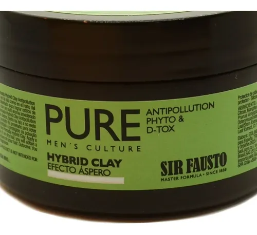 Sir Fausto Pure Hybrid Clay Cera Detox Efecto Áspero 100ml