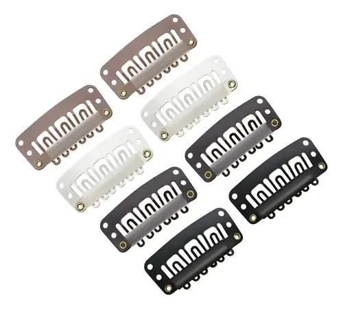 Micropeinetas Chica Silicona Extensiones Peluca Cortina X12