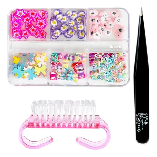 Decoracion Para Uñas Fimo Figuras   Pinza   Cepillo