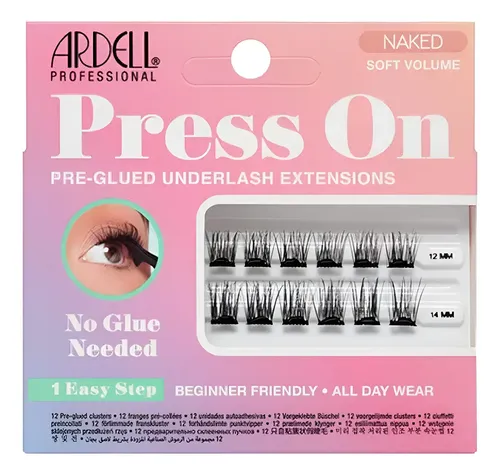 Pestañas Postizas Ardell Naked Soft Volume Press On Negro Curvatura C X12u