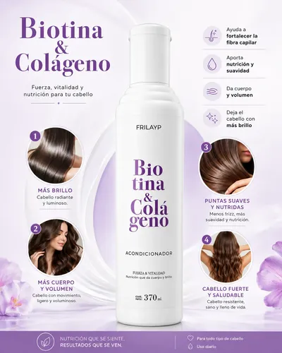 Acondicionador Frilayp Biotina Y Colageno Fortaleza X370ml