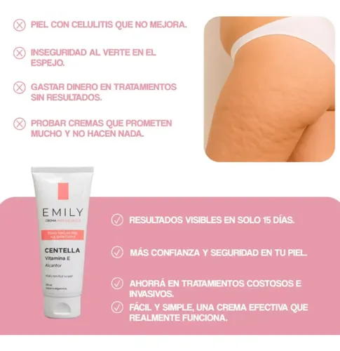 Crema Corporal Anticelulitis 200ml – Emily Gluteo Firme Frutal
