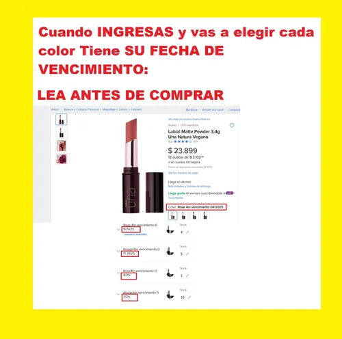 Labial Matte Powder 3,4g Una Natura Vegano