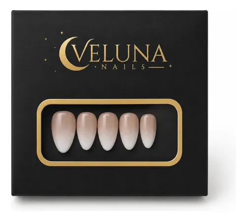 Uñas Press On Premium Hechas A Mano Veluna Reutilizables