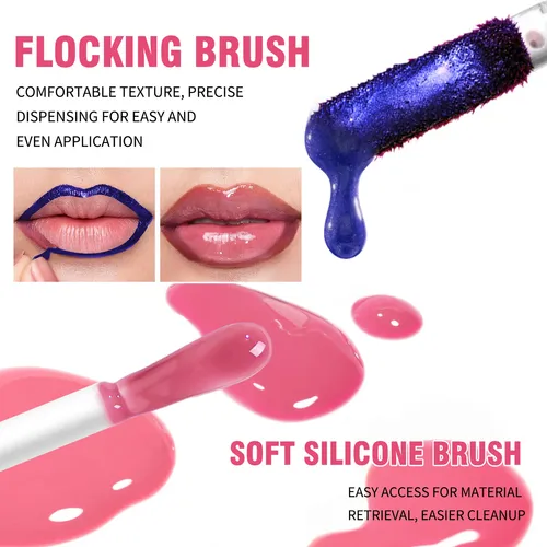 Set 4 Delineadores Labiales Azul Peel Off Volumen Agua