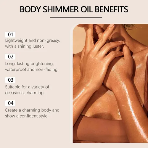 Aceite Eelhoe Body Gold-copper Shimmer, Para Contorno Facial