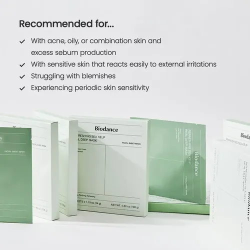Mascarilla Facial Biodance Refreshing Sea Kelp Deep Mask