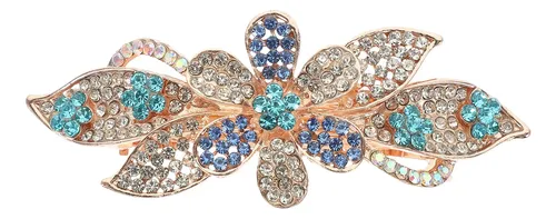 Horquilla Para El Pelo Brillante, Broche De Metal Con Diaman
