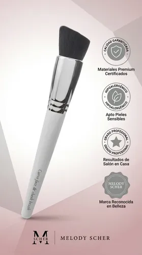 Brocha Multiuso Maquillaje Rostro Base Contorno Melody Scher