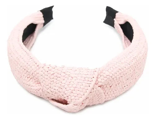 Vincha Para El Pelo Mujer Rafia Importada Moño 2