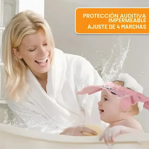 2 De Gorro De Ducha Para Bebé,con Protección Para Los Oídos